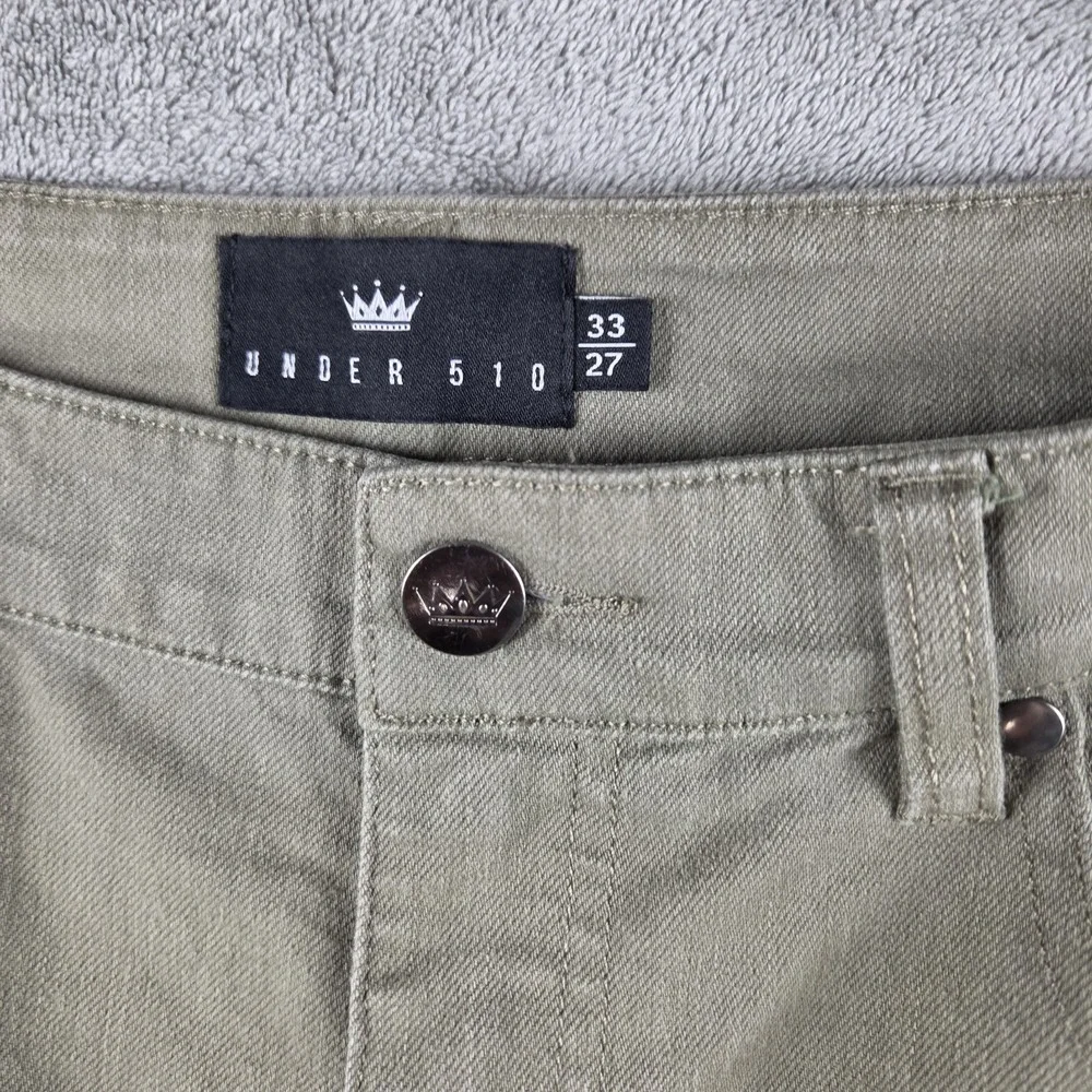 Under 510 Light Green Garment Dyed Stretch Tapered Leg Jeans Mens Size 33x27